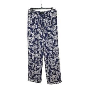 Ted Baker London Men's Palm Leaf Navy & White 100% Cotton Pajama PJ Pants XL